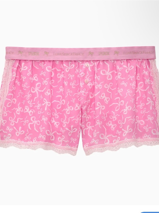 LoveShackFancy Other - LOVE SHACK FANCY x PINK NWT PJ SHORTS BOW PINK SIZE XL